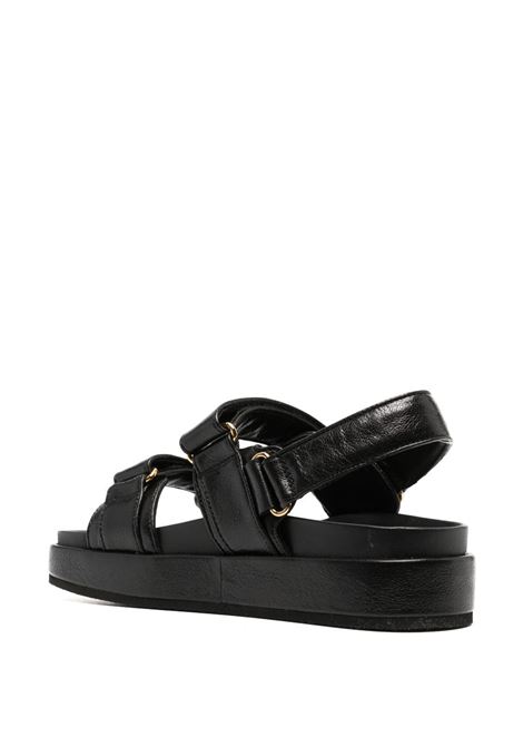 Black Kira leather sandals Tory Burch - women TORY BURCH | 144328001